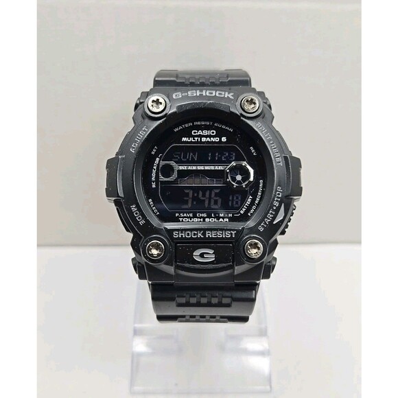 Casio G Shock GW 7900B Tough Solar Multi Band 6 Atomic Black Digital Mens Watch - Picture 1 of 12